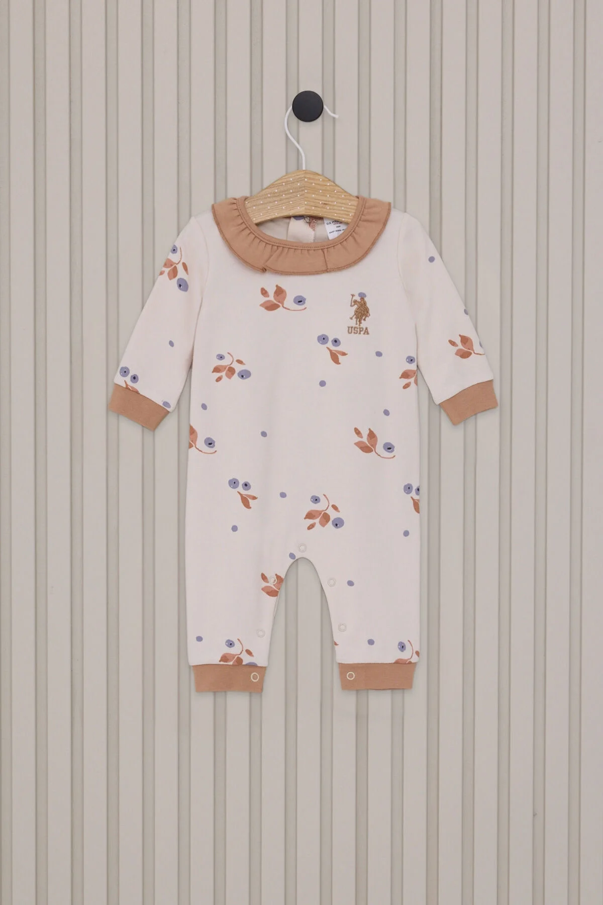 Arnetta U.S. Polo Assn Kız Bebek Krem Tulum Tulum & Salopet Toptan