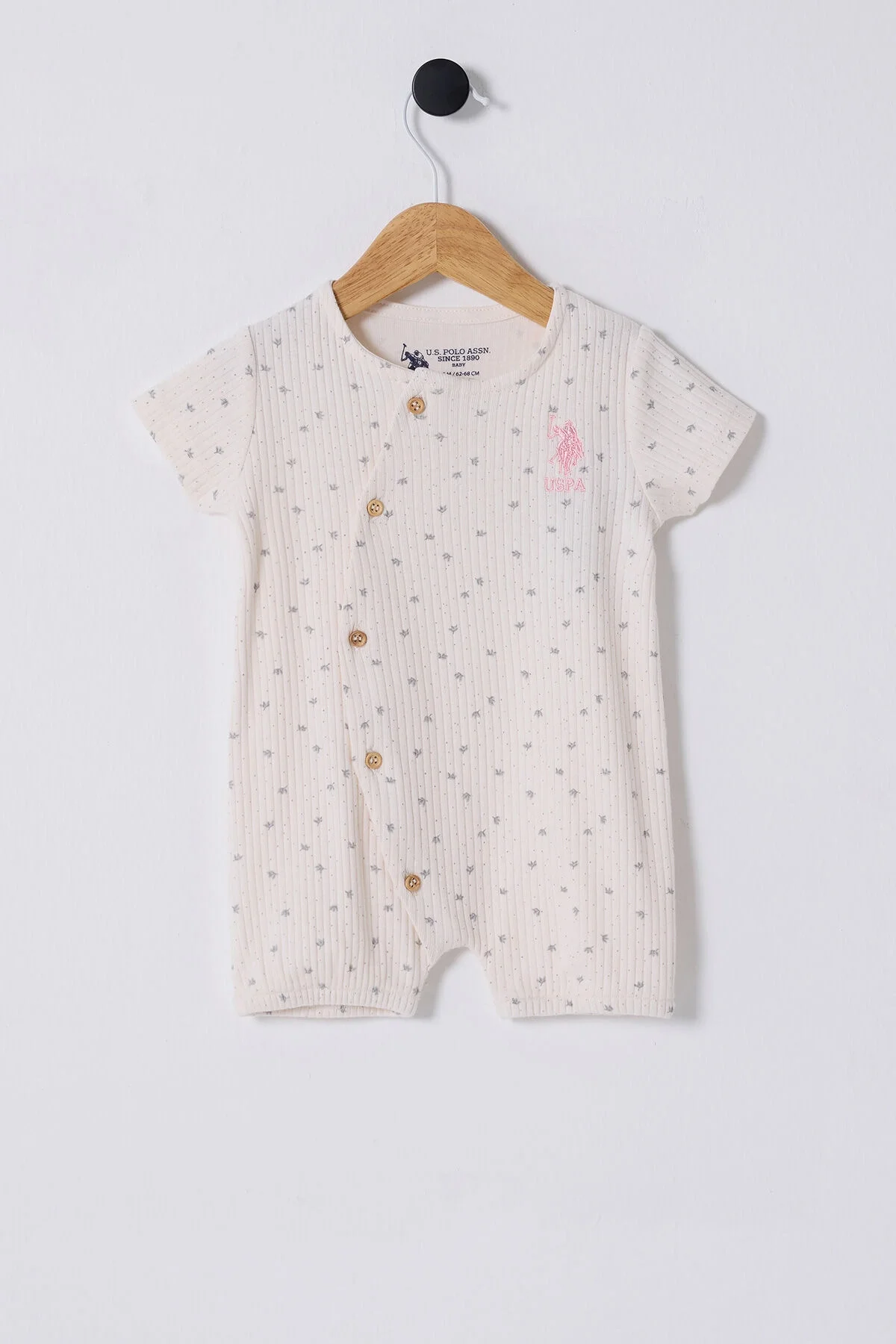 Arnetta U.S. Polo Assn Kız Bebek Krem Tulum Tulum & Salopet Toptan