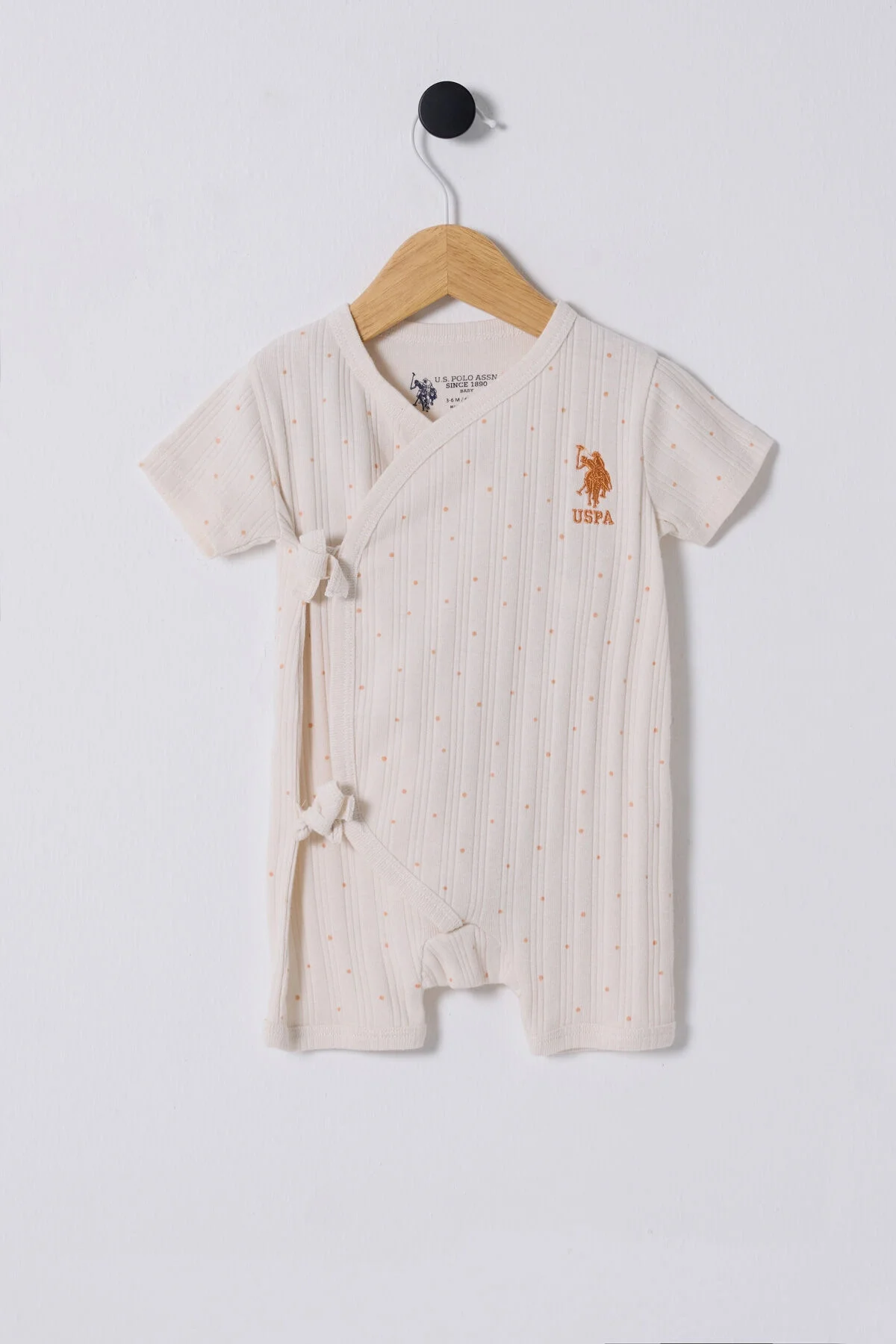 Arnetta U.S. Polo Assn Kız Bebek Krem Tulum Tulum & Salopet Toptan