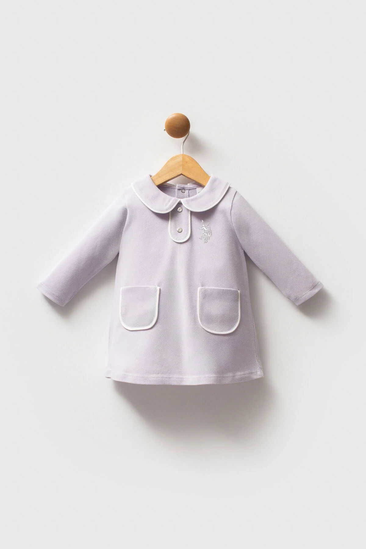 Arnetta U.S. Polo Assn Kız Bebek Mor Elbise Elbise Toptan