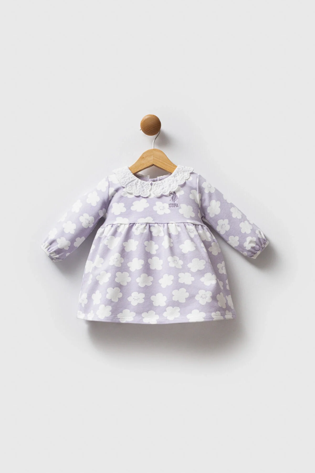 Arnetta U.S. Polo Assn Kız Bebek Mor Elbise Elbise Toptan