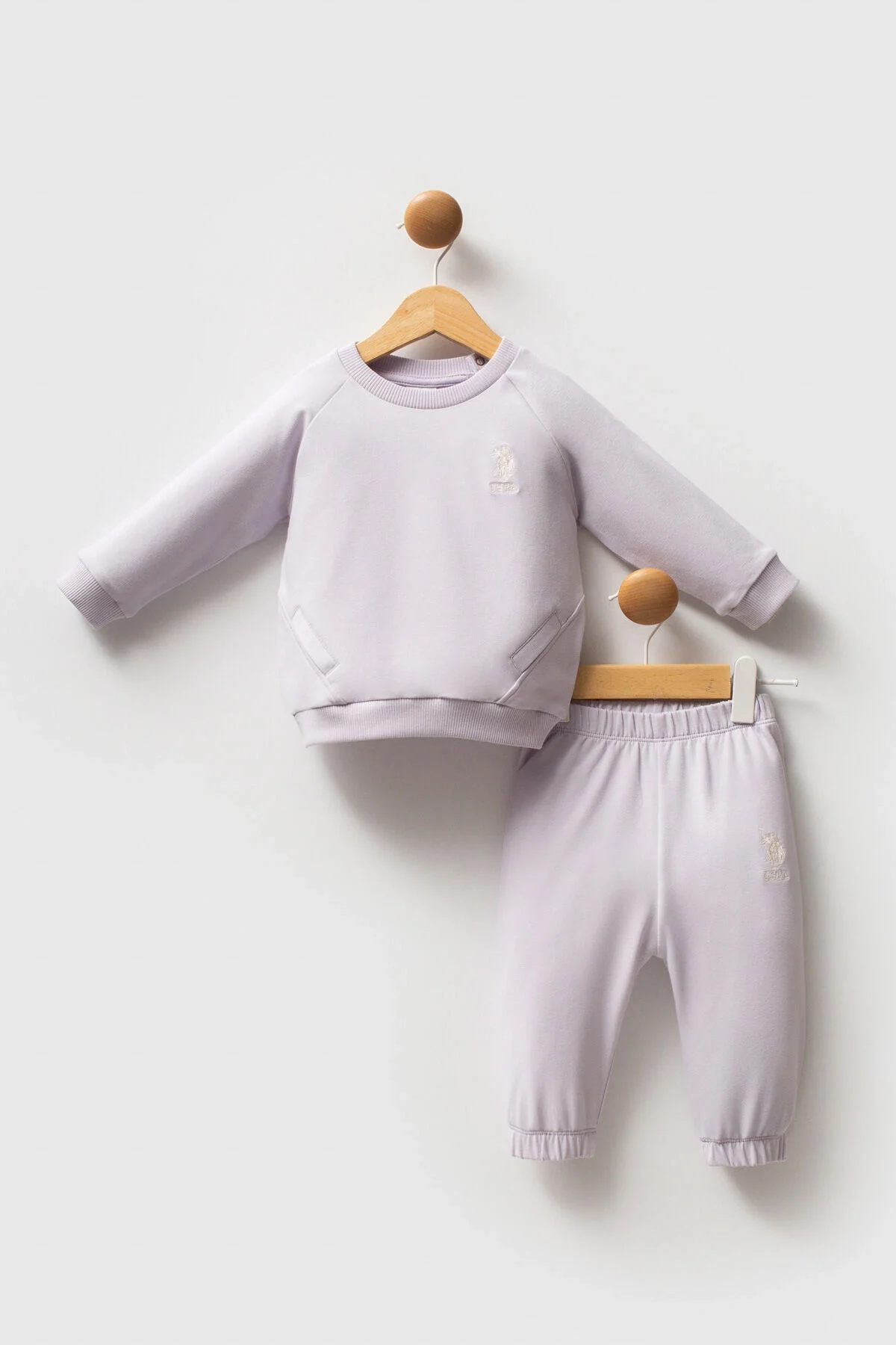 Arnetta U.S. Polo Assn Kız Bebek Mor Takım Bebek Takımları Toptan