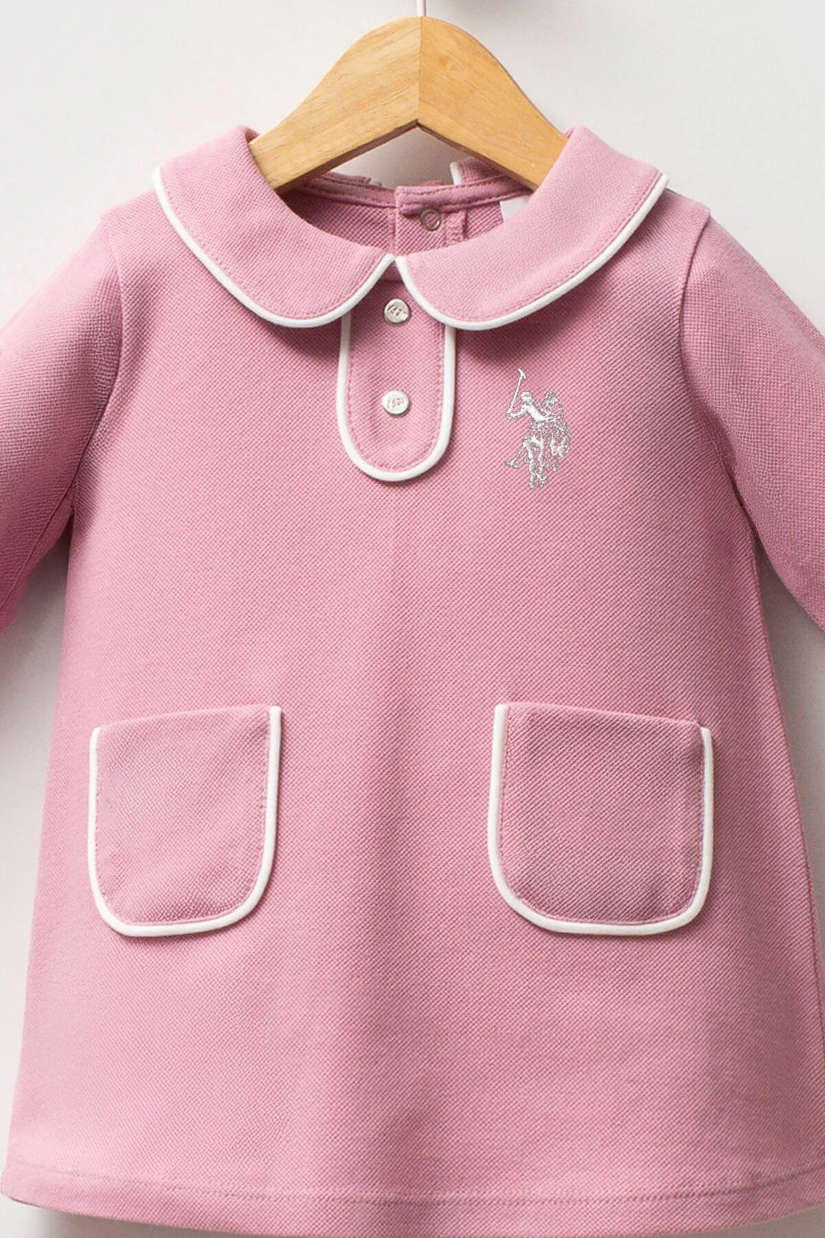 U.S. Polo Assn Kız Bebek Pembe Elbise