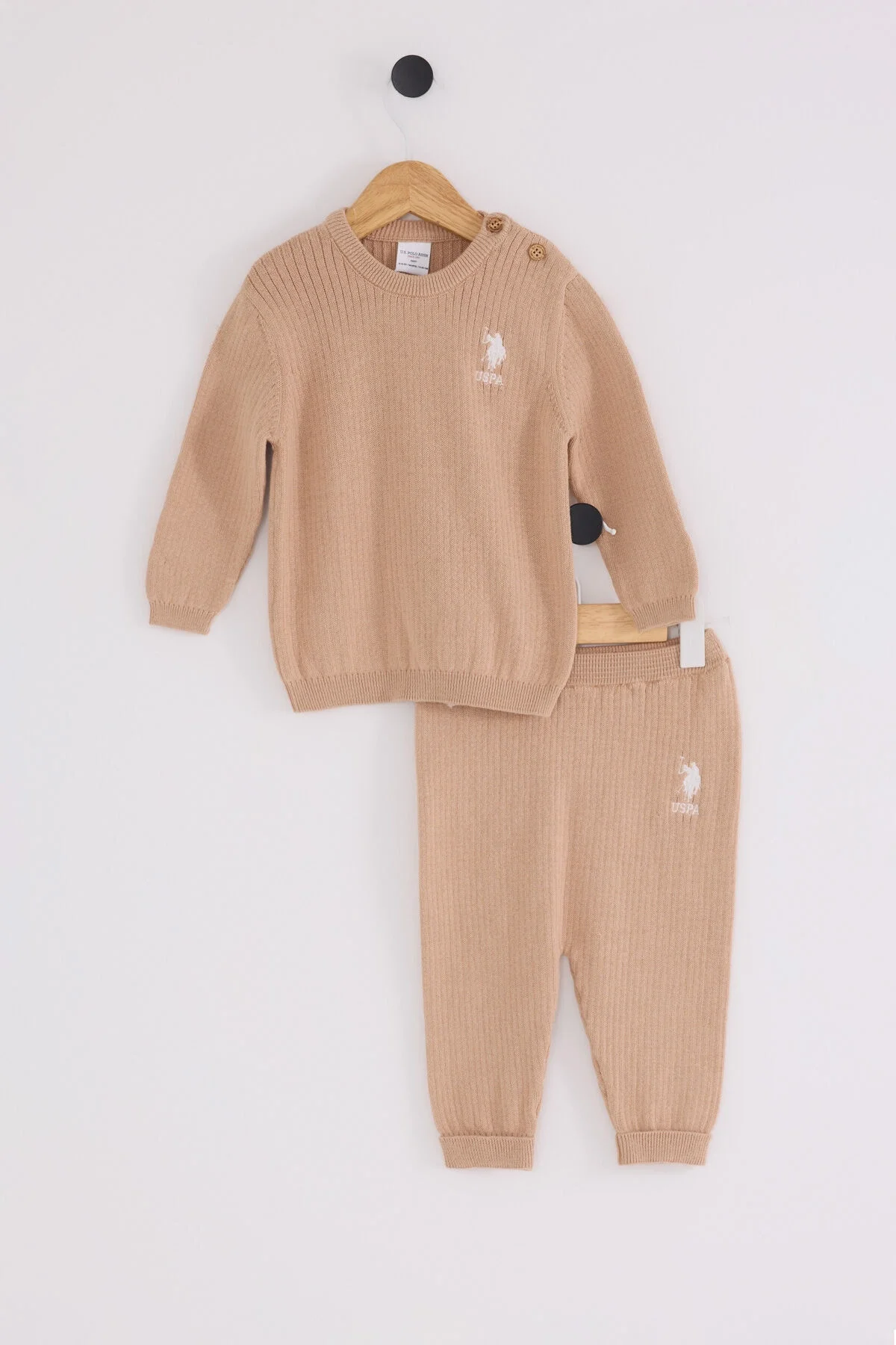 Arnetta U.S. Polo Assn Kız Bebek Pembe Takım Bebek Takımları Toptan