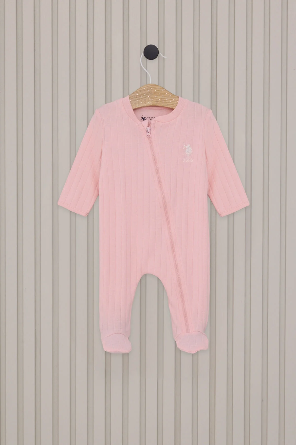 Arnetta U.S. Polo Assn Kız Bebek Pembe Tulum Tulum & Salopet Toptan