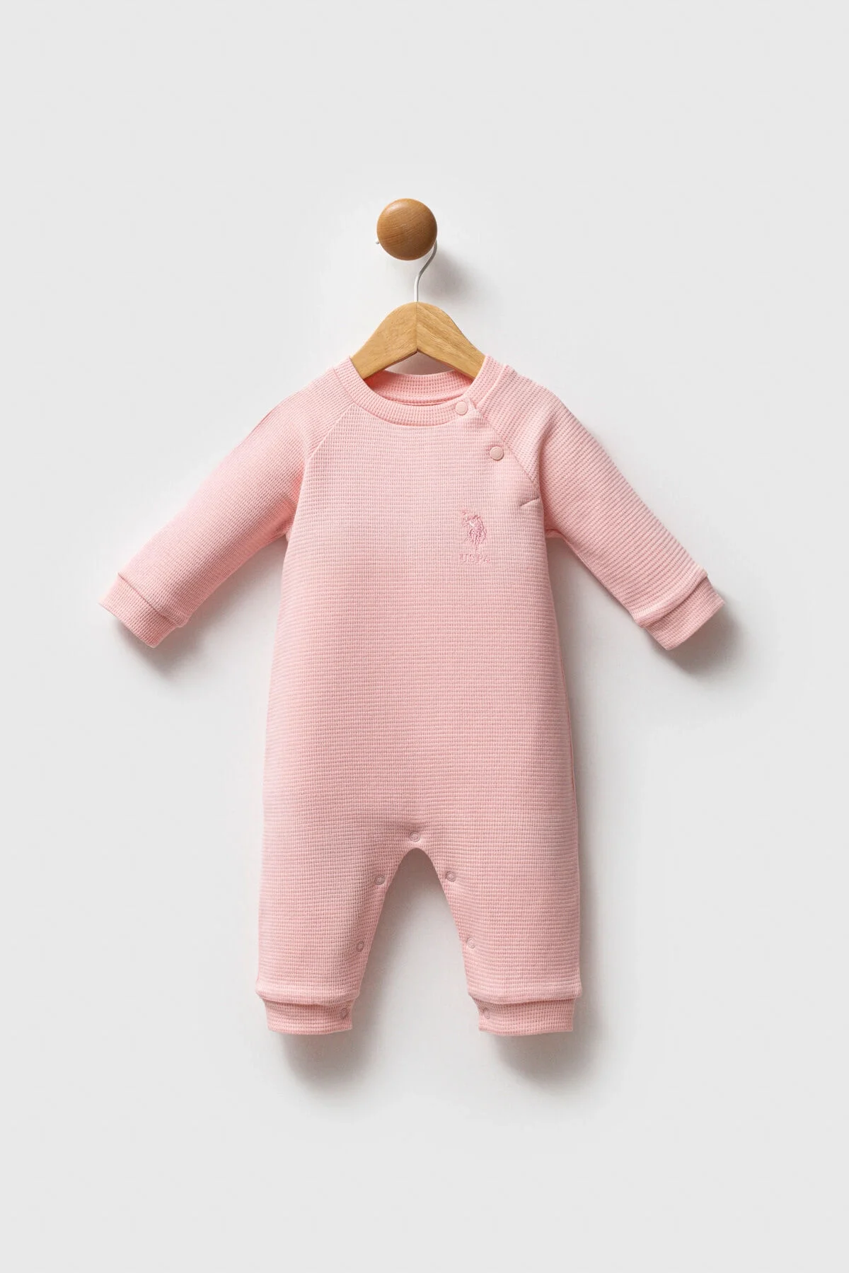 Arnetta U.S. Polo Assn Kız Bebek Pembe Tulum Tulum & Salopet Toptan