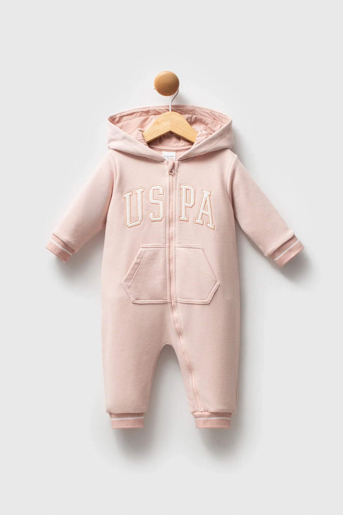 Arnetta U.S. Polo Assn Kız Bebek Pembe Tulum Tulum & Salopet Toptan