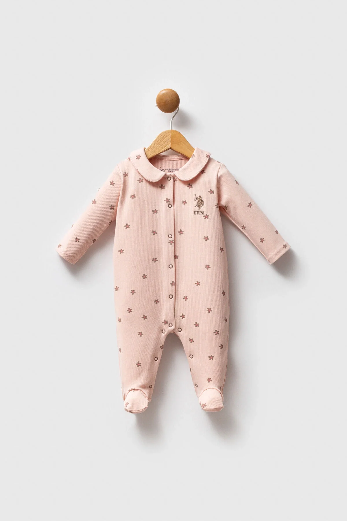 Arnetta U.S. Polo Assn Kız Bebek Pembe Tulum Tulum & Salopet Toptan