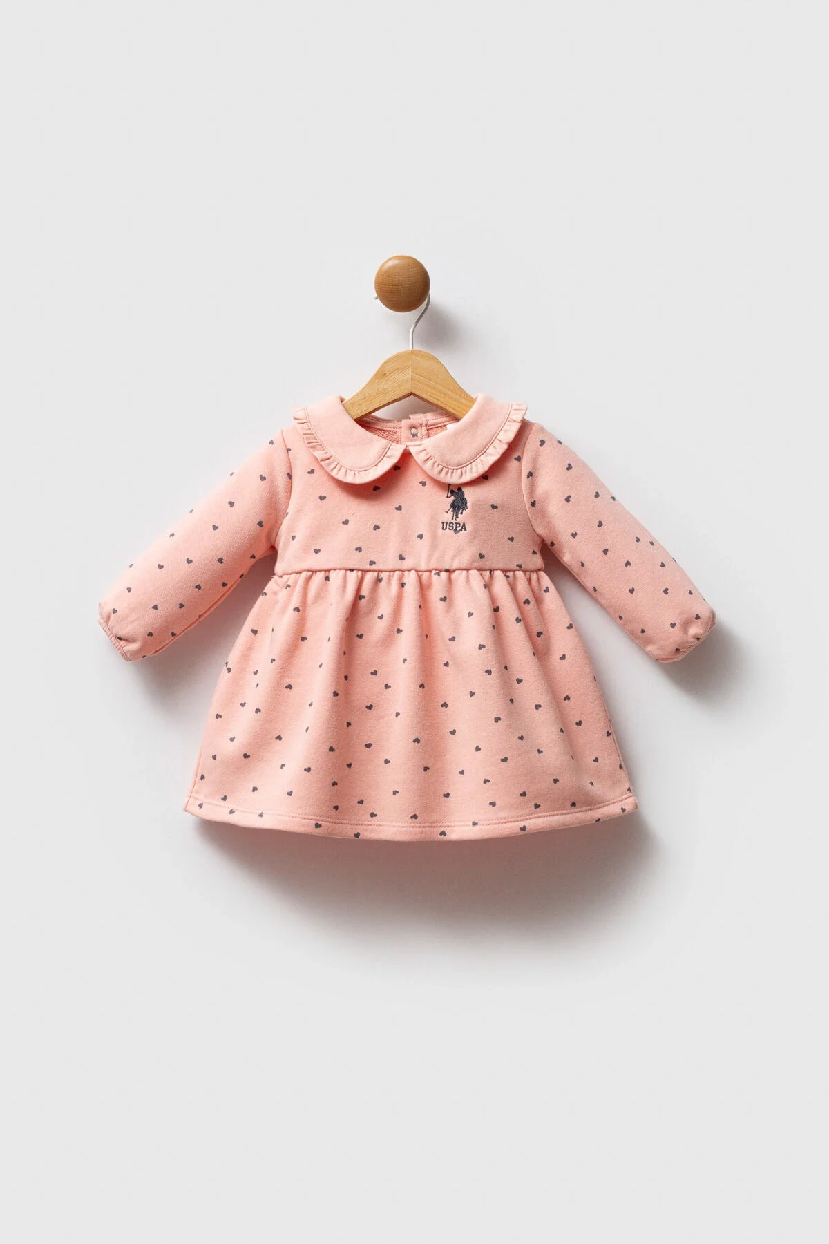 Arnetta U.S. Polo Assn Kız Bebek Turuncu Elbise Elbise Toptan