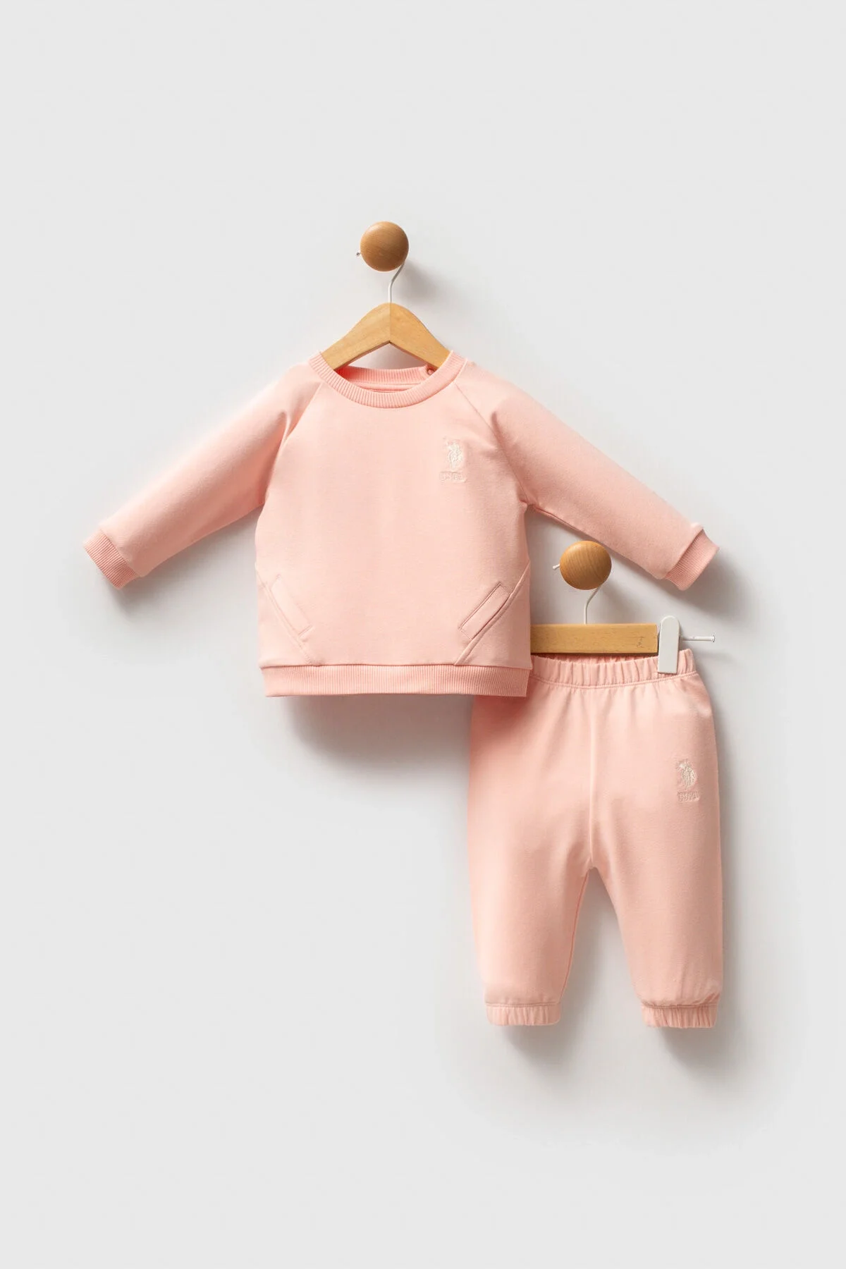 Arnetta U.S. Polo Assn Kız Bebek Turuncu Takım Bebek Takımları Toptan