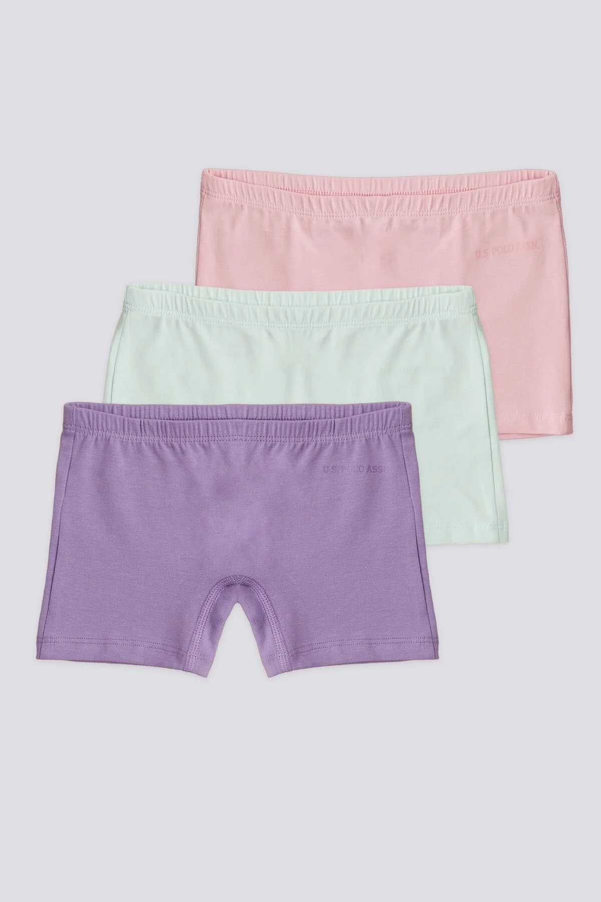 Arnetta U.S. Polo Assn. Kız Çocuk Mor Boxer Külot Toptan