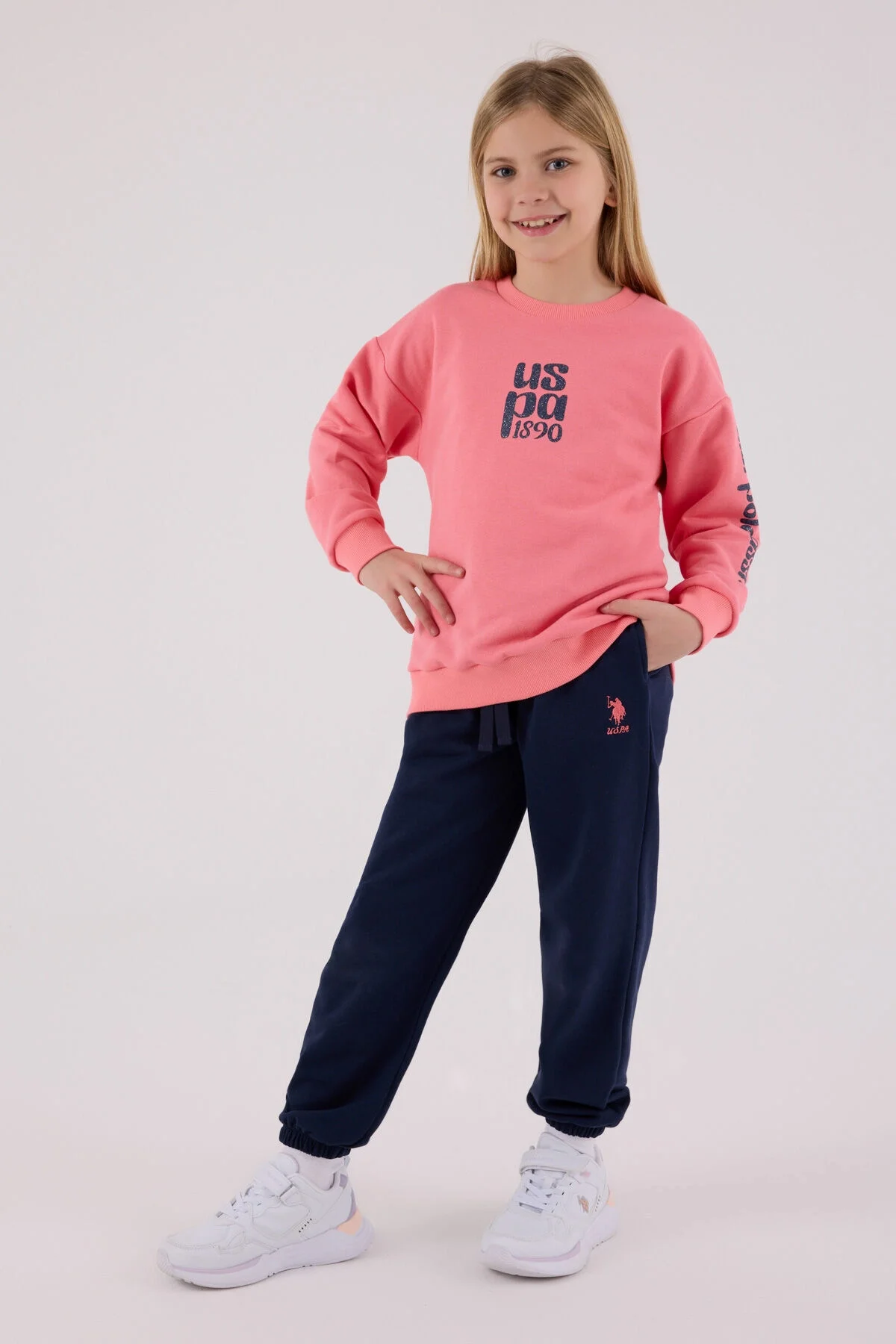 U.S. Polo Assn Kız Çocuk Pembe Eşofman Takımı