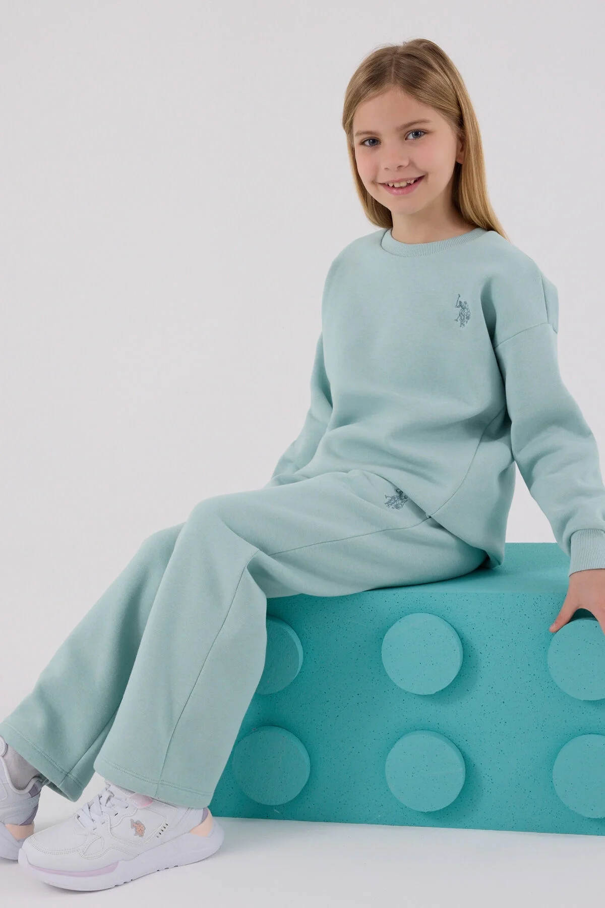 Arnetta U.S. Polo Assn Kız Çocuk Yeşil Eşofman Takımı Eşofman Takımı Toptan