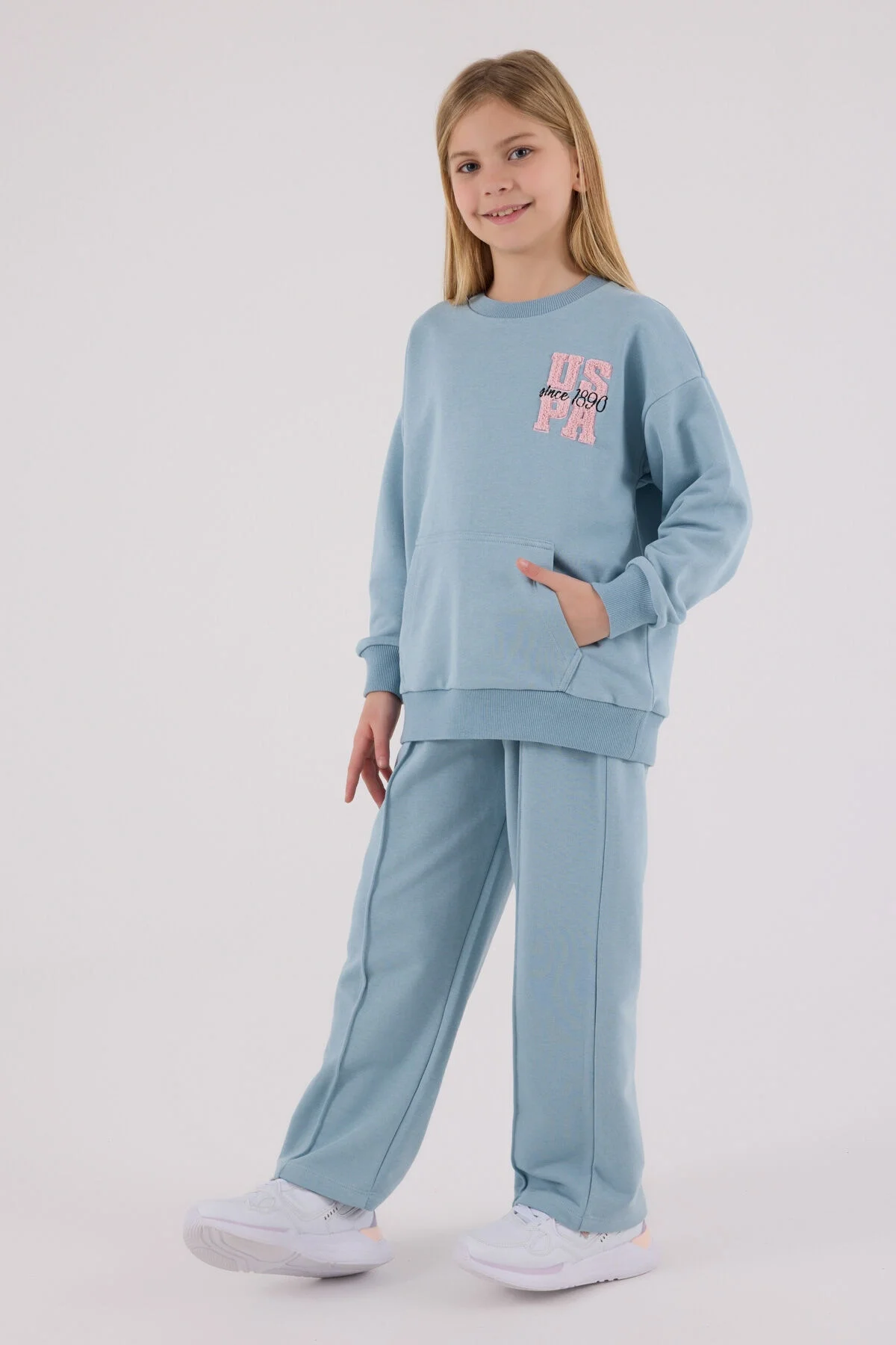 Arnetta U.S. Polo Assn Kız Çocuk Yeşil Eşofman Takımı Eşofman Takımı Toptan