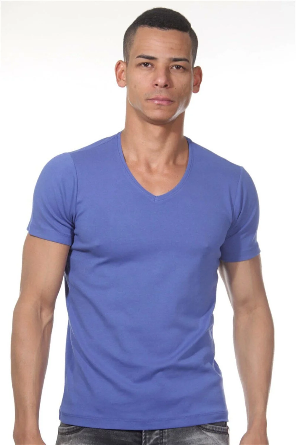 Darkzone V Yaka Saks Erkek T-Shirt - DZN8615 Atlet Toptan