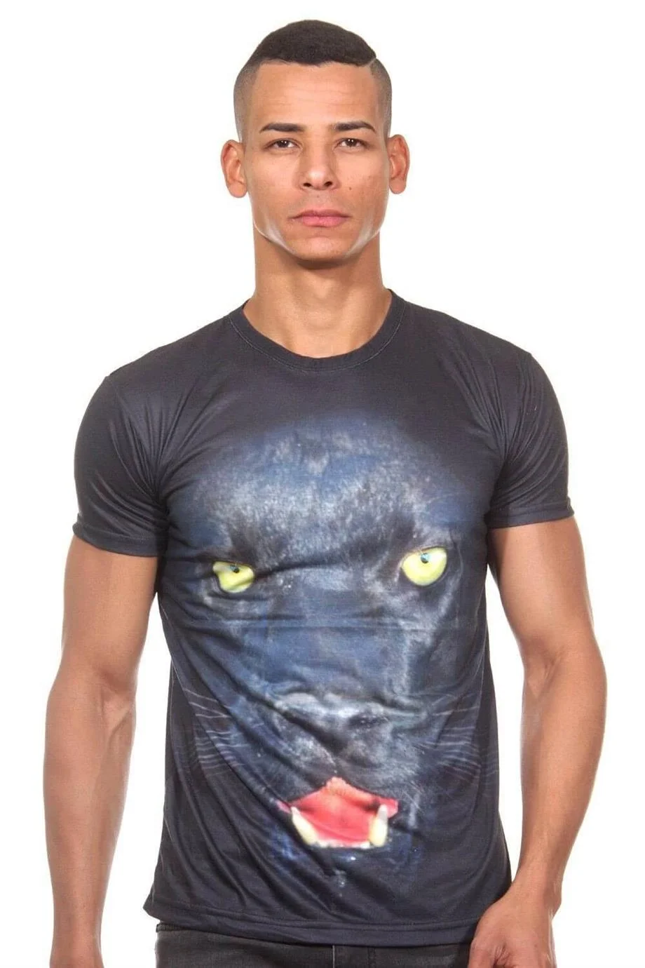 Darkzone Vahşi Köpek Desenli 3d Tişört - DZN8346 Atlet Toptan