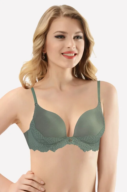 Nbb Yeşil Dantelli Sütyen Destekli Sütyen Toptan